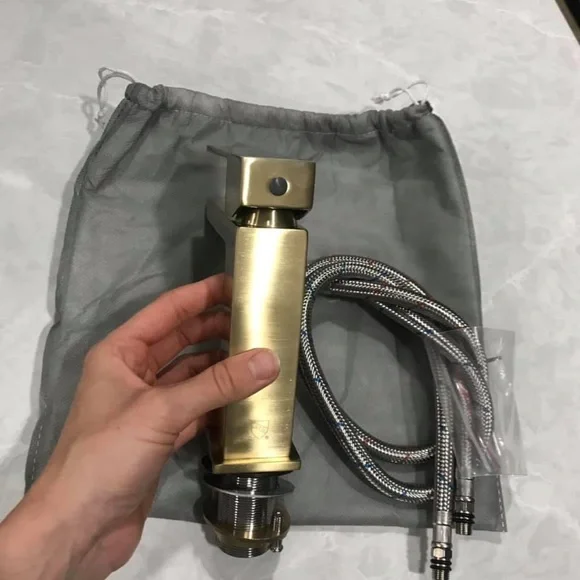 Satin Brass Single Hole Faucet - Picture 7 of 12